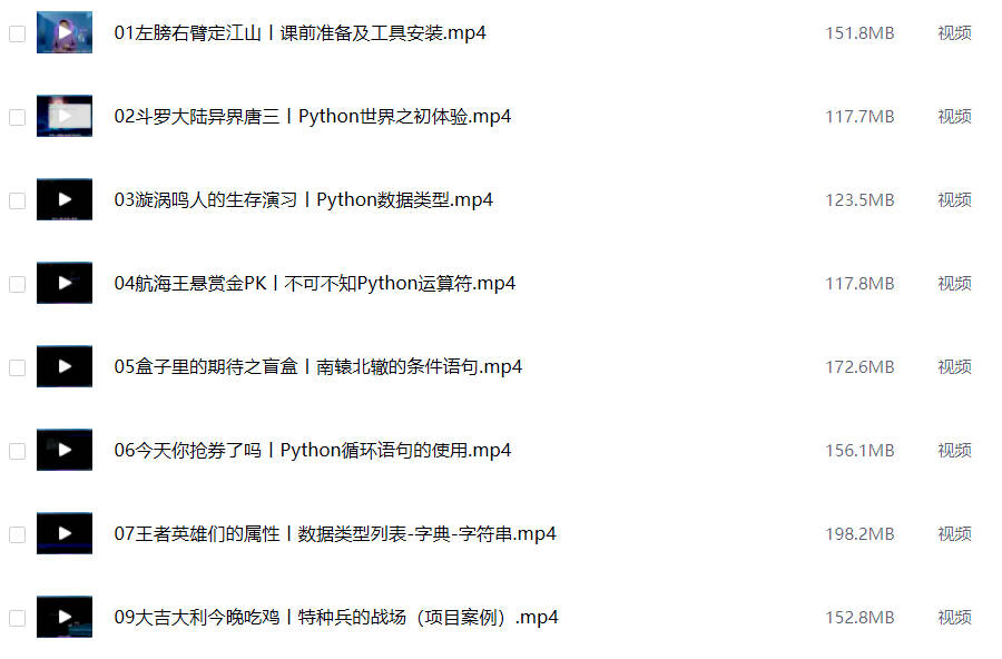 刚买的python零基础30天速成视频教程插图