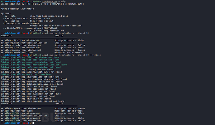 AzSubEnum：针对Azure服务的子域名枚举查询工具插图1