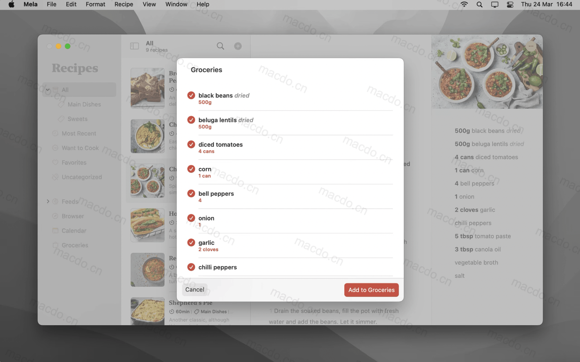 Mela for Mac v1.4.4 食谱管理器插图2