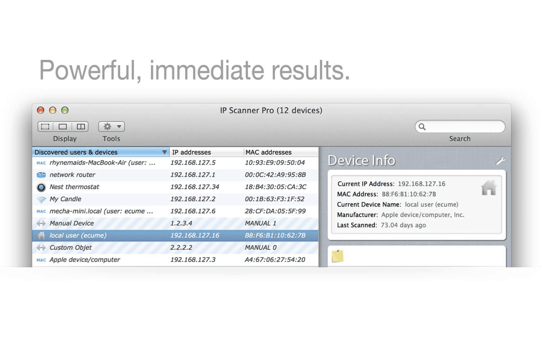 IP Scanner for Mac v5.0 小巧的IP扫描工具插图1