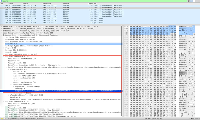 密评 | IPSec流量包分析以及对各个消息的手工解析插图16