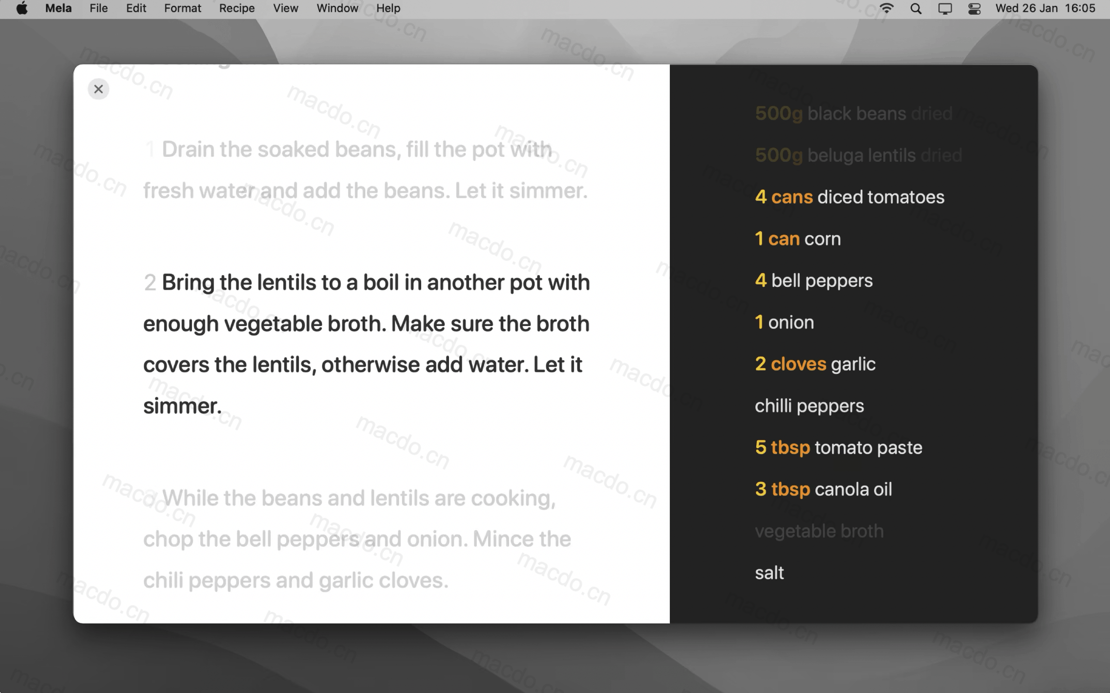 Mela for Mac v1.4.4 食谱管理器插图3