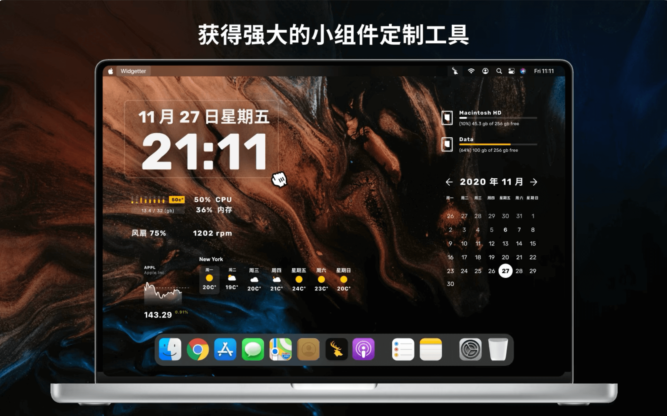 Widgetter for Mac v1.16.1W 小工具, 桌面壁纸, 主题, 屏保插图3