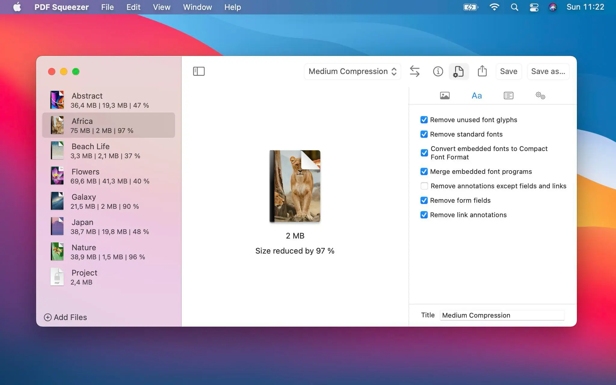 PDF Squeezer for Mac v4.5.1 PDF压缩工具插图2