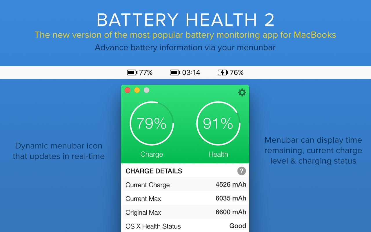 Battery Health 3 for Mac v1.0.29 监控电池状态插图2