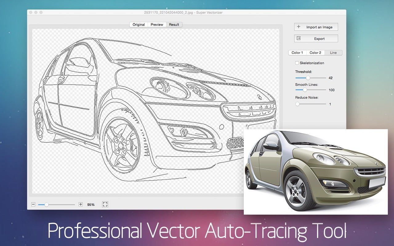 Super Vectorizer Pro for Mac v2.3.3 图片矢量化工具插图2