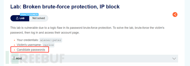 Burpsuite靶场 | 使用成功登录破除IP限制后暴力破解密码插图10