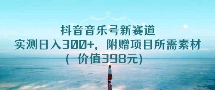 首发抖音音乐号新赛道！亲操实测日入300+，附赠项目所需素材（价值398元）插图