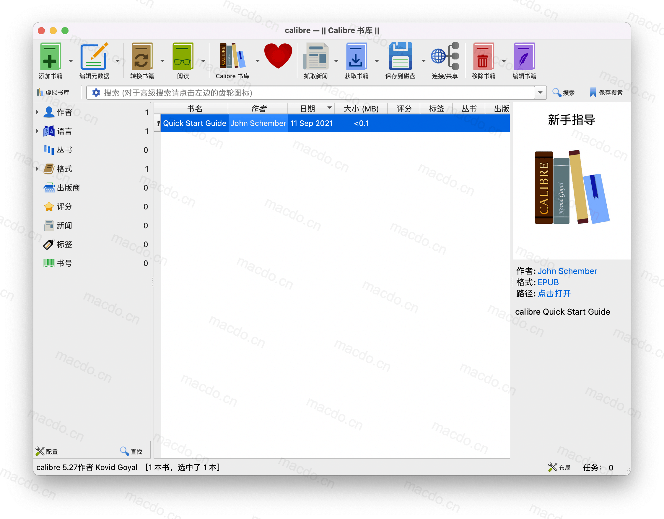 Calibre for Mac v7.1.0 电子书阅读管理工具插图3