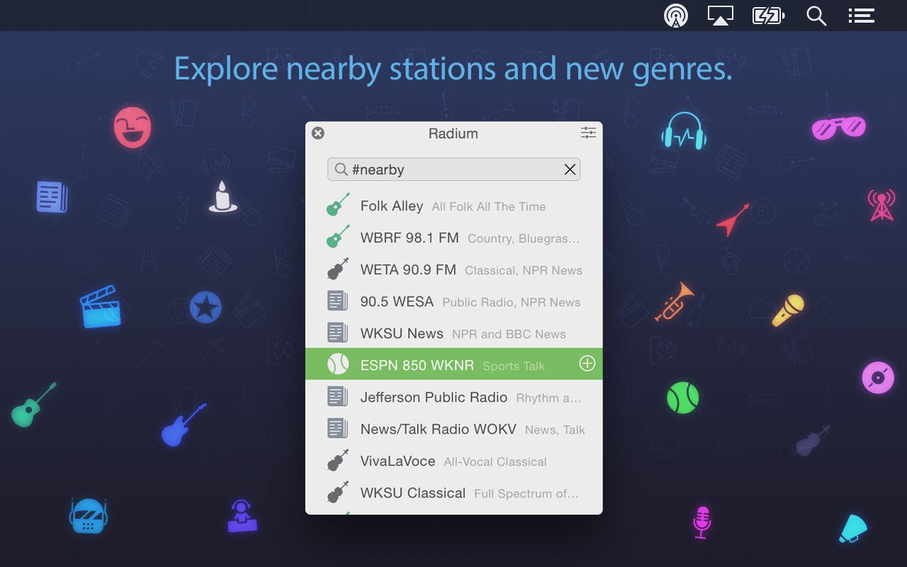 Radium for Mac v3.1.3 网络收音机插图2