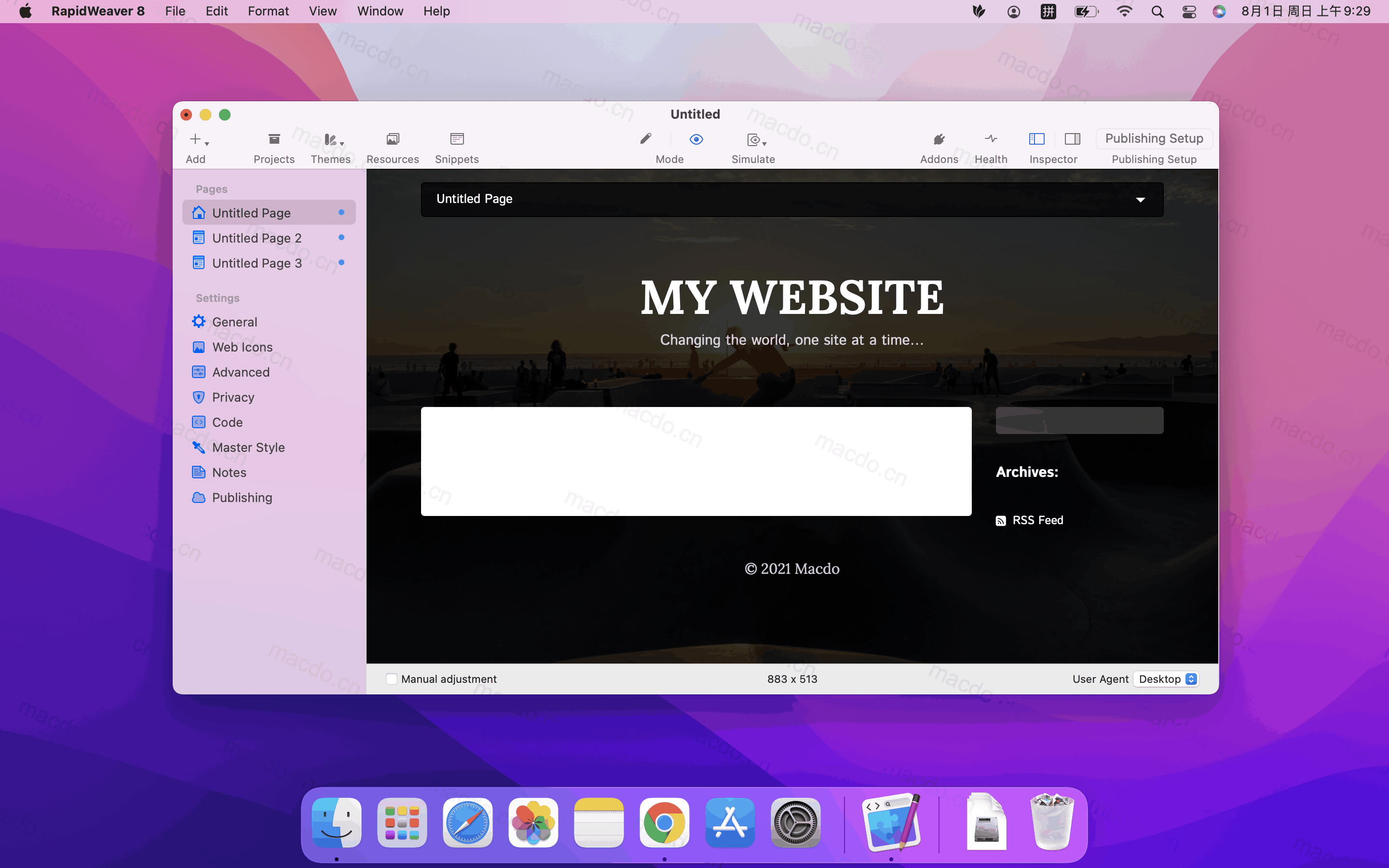 RapidWeaver for Mac v9.2.0 超便捷网页开发工具插图2