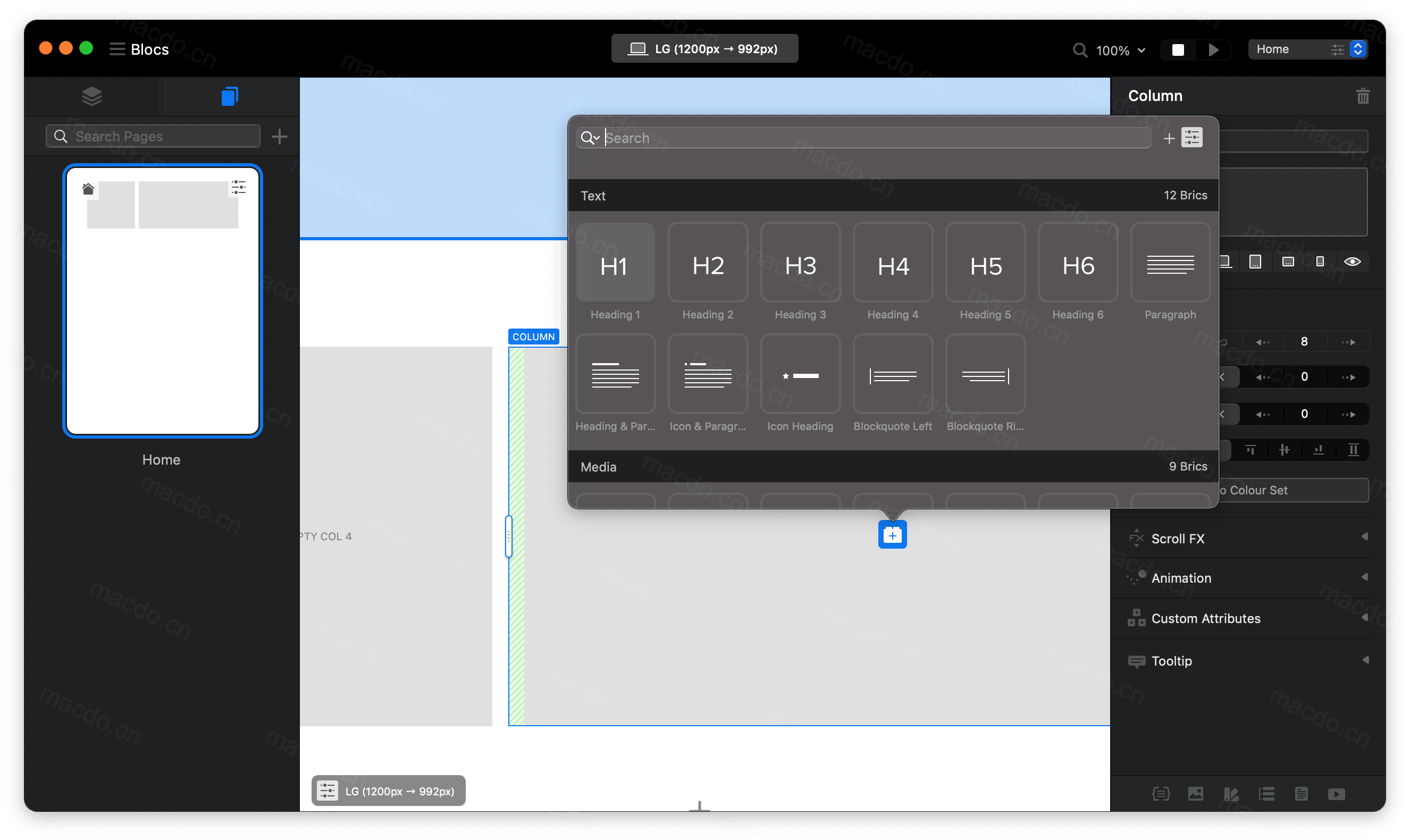 Blocs for Mac v5.2.3 可视化网页设计工具插图1