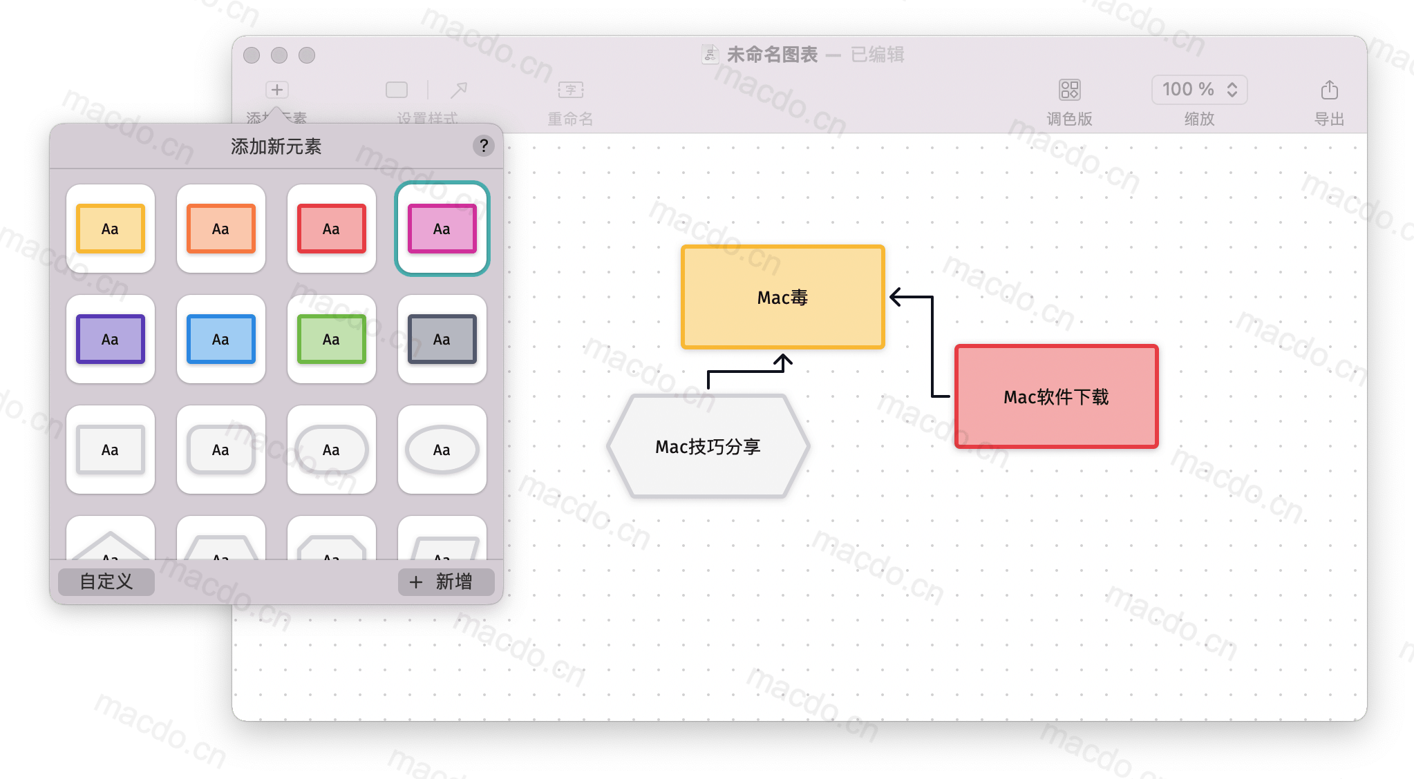 Diagrams for Mac v2.2.3 图表和流程图编辑器插图2