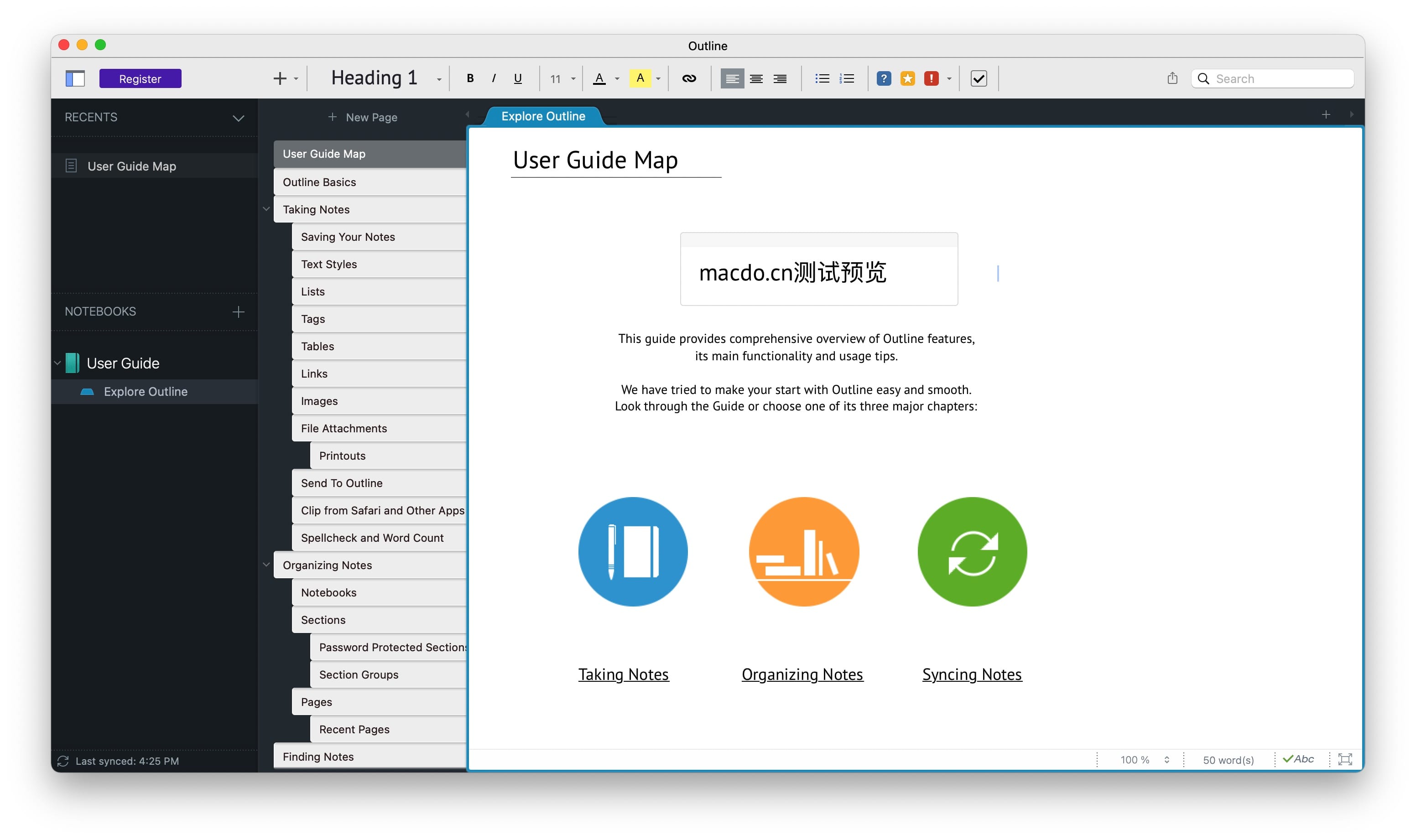 Outline for Mac v3.2302.0 非常好用的笔记软件插图1