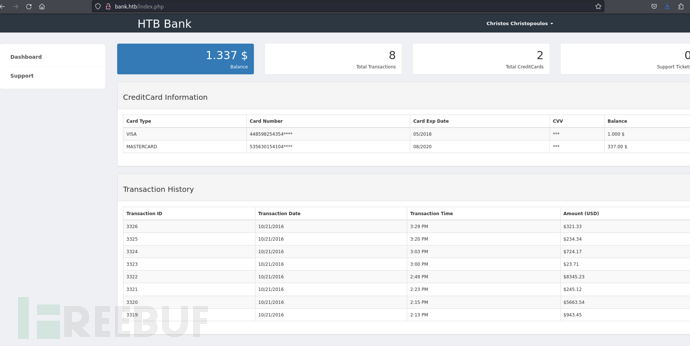 [Meachines] [Easy] Bank balance-transfer目录泄露+etcpasswd权限提升+SUID emergency权限…插图4