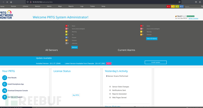 [Meachines] [Easy] Netmon FTP匿名登录+PRTG 网络监控RCE权限提升插图5