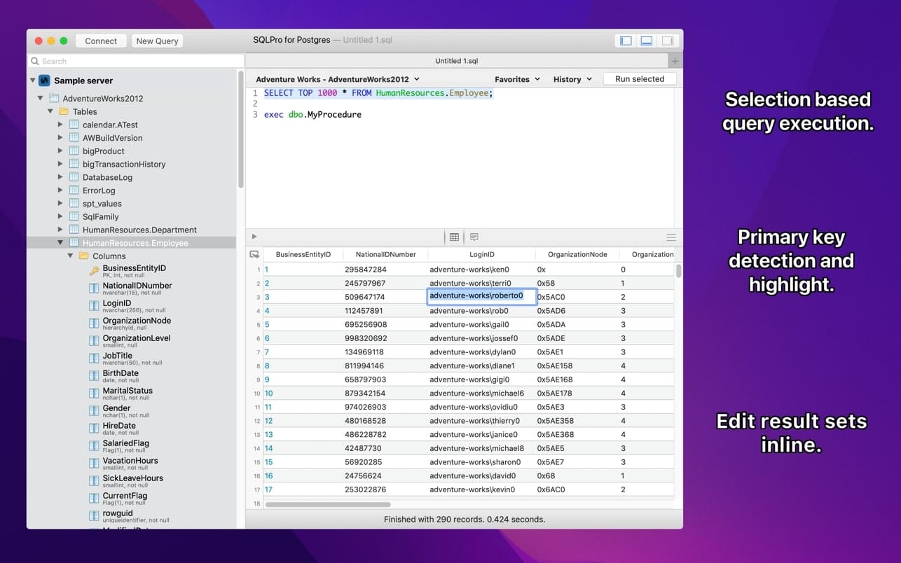 SQLPro for Postgres for Mac v2024.21 PostgresSQL 数据库客户端插图2