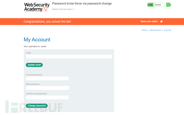 Burpsuite靶场|通过修改密码功能进行暴力破解插图22