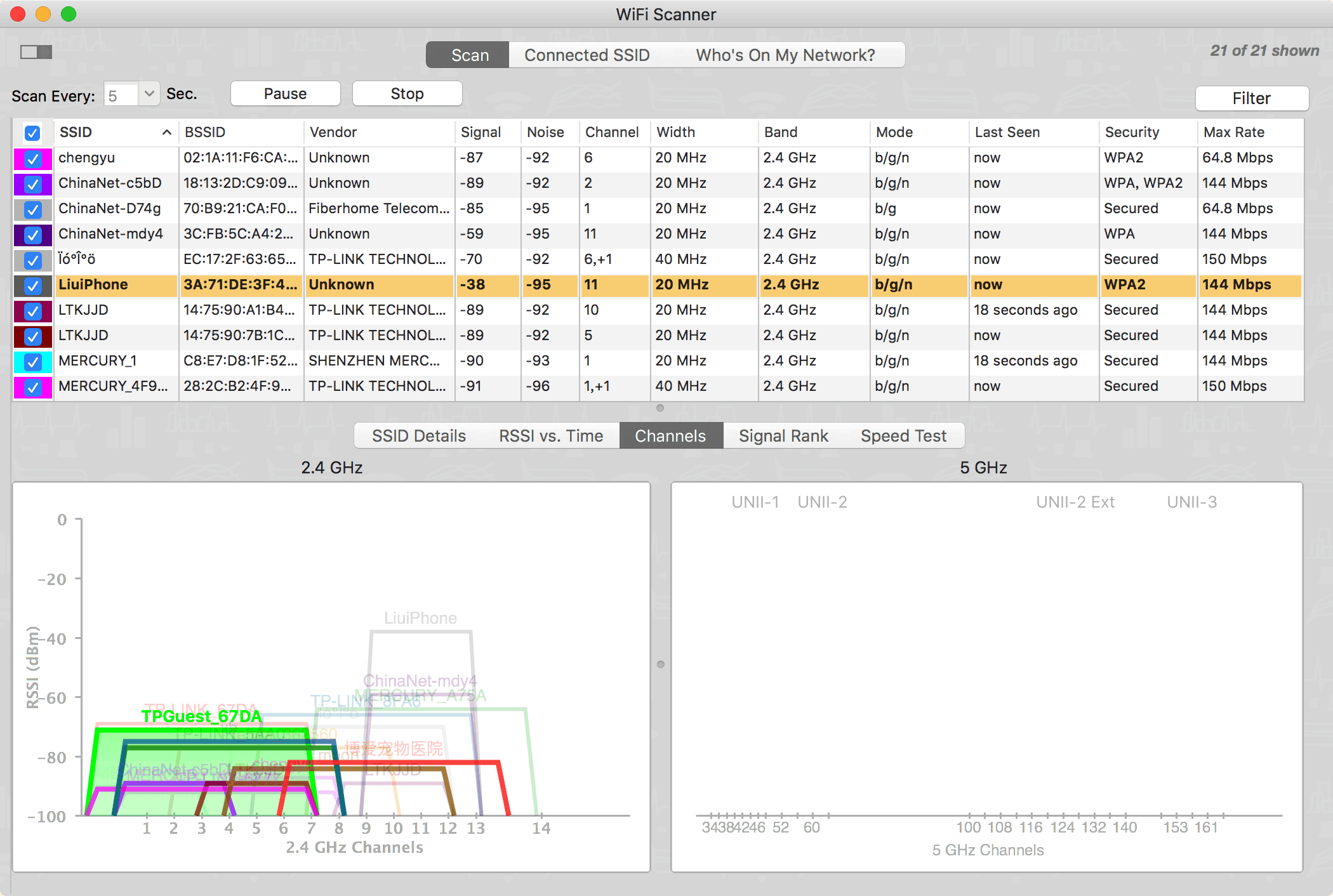 WiFi Scanner for Mac v3.0 WiFi接入与优化插图2