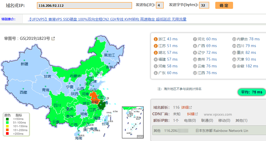 丽萨主机日本原生IP大带宽VPS测评：ISP住宅IP看视频最低18万+速度，三网往返直连跑满带宽插图2