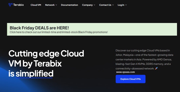 #黑五#Terabix马来西亚VPS：1核1G/10GB NVMe/2.5TB流量/1Gbps/6美元/季度，19美元/年，支持支付宝/Paypal插图