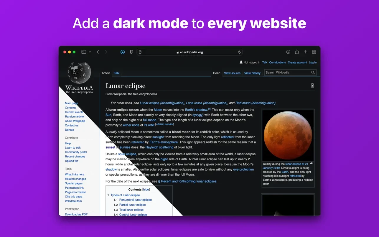 Noir for Mac v2024.1.2 Safari 深色模式扩展插图3