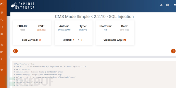 [Meachines] [Easy] Writeup CMS Made Simple SQLI+Staff组路径劫持权限提升插图4