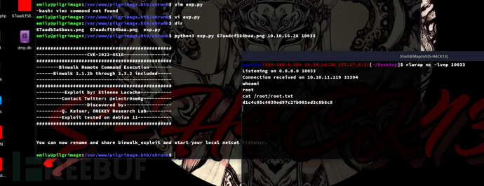 [Meachines] [Easy] Pilgrimage .Git泄露+ImageMagick-LFI+binwalk-v2.3.2权限提升插图12