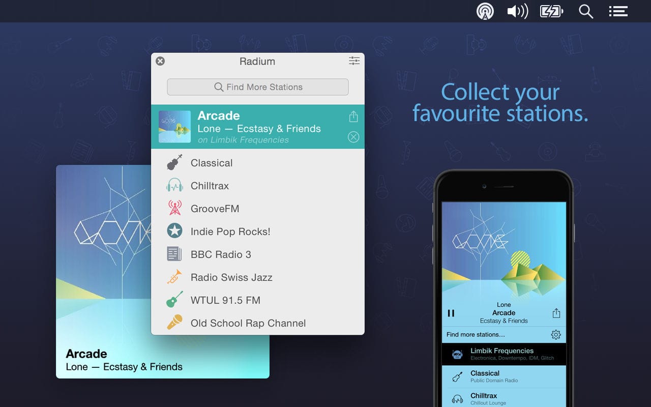 Radium for Mac v3.1.3 网络收音机插图1