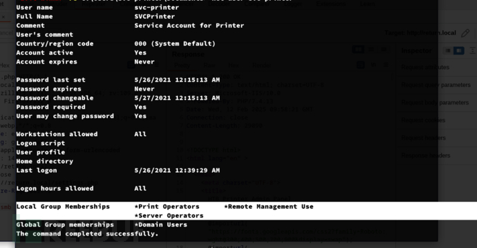 [Meachines] [Easy] Return HTB Printer+Server Operators sc.exe VSS权限提升插图4