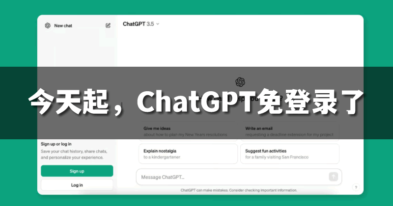 今天起，ChatGPT无需注册就能用了!插图