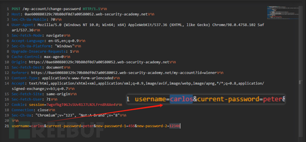 Burpsuite靶场|通过修改密码功能进行暴力破解插图8