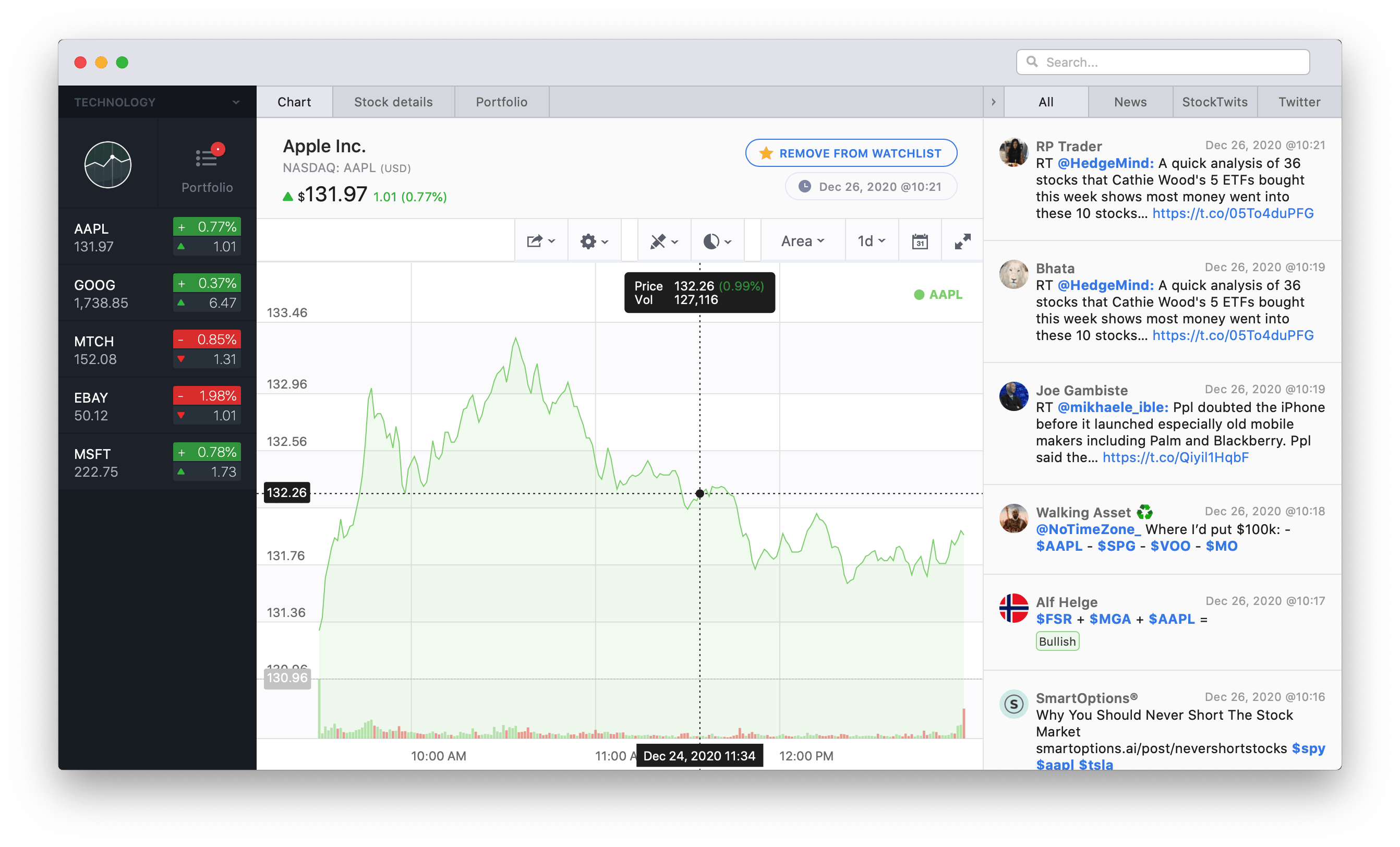 Stockfolio for Mac v1.8.1 股票行情软件插图1