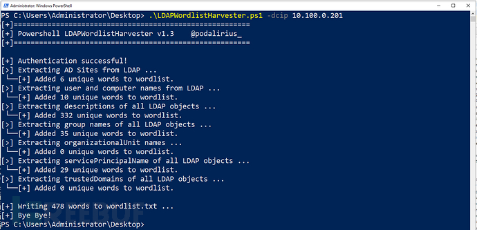 LDAPWordlistHarvester：基于LDAP数据的字典生成工具插图2