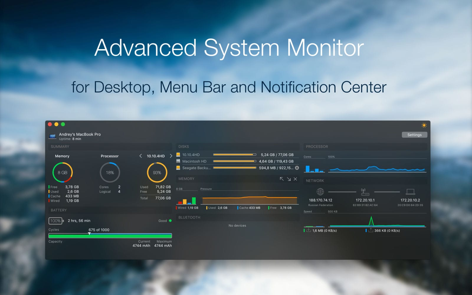 iStatistica Pro for Mac v5.2 超赞的mac系统监控小部件插图2