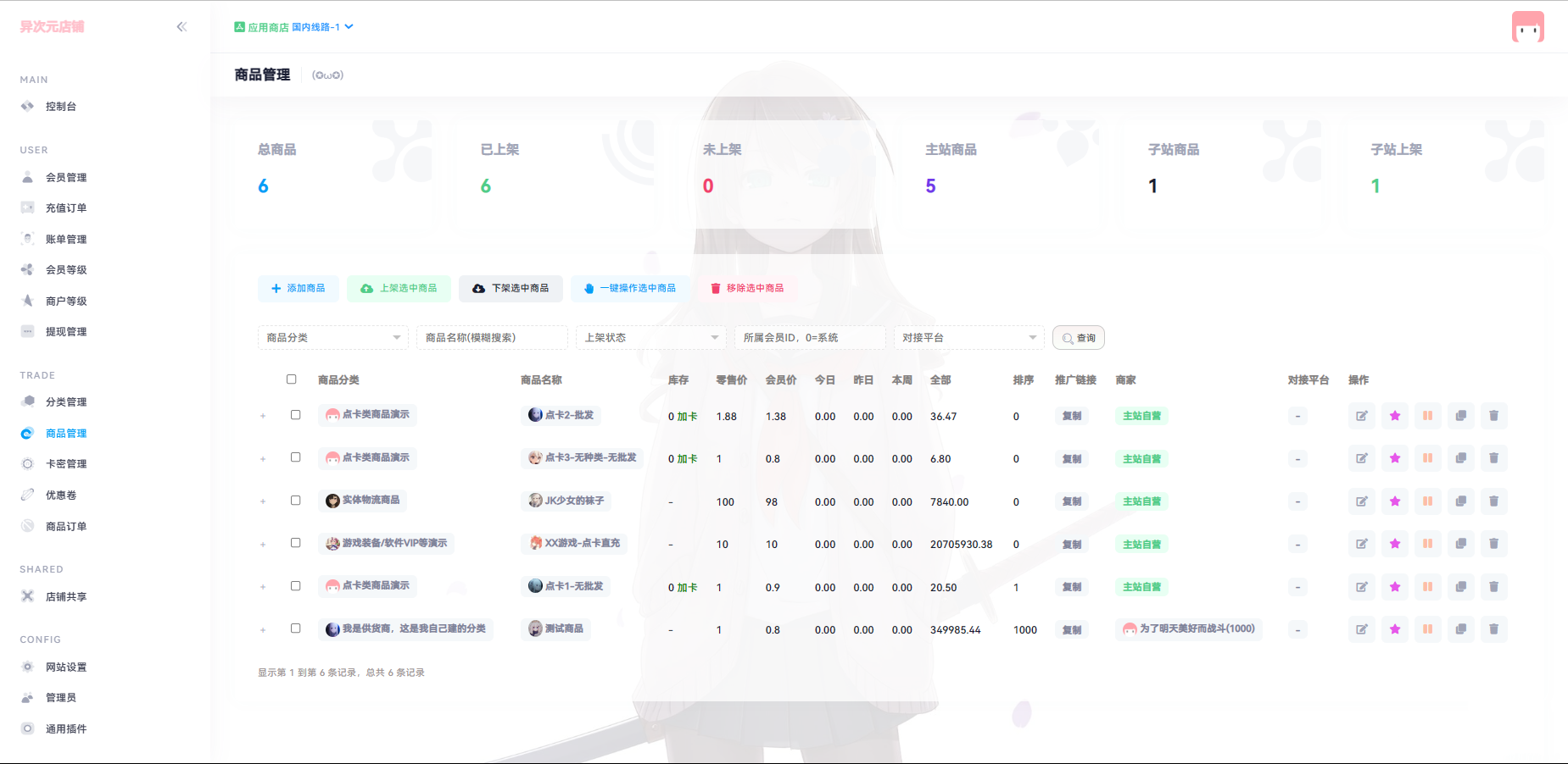 异次元发卡源码系统/荔枝发卡V3.0二次元风格发卡网全开源源码插图