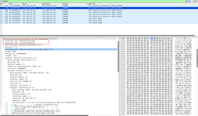 密评 | IPSec流量包分析以及对各个消息的手工解析插图10