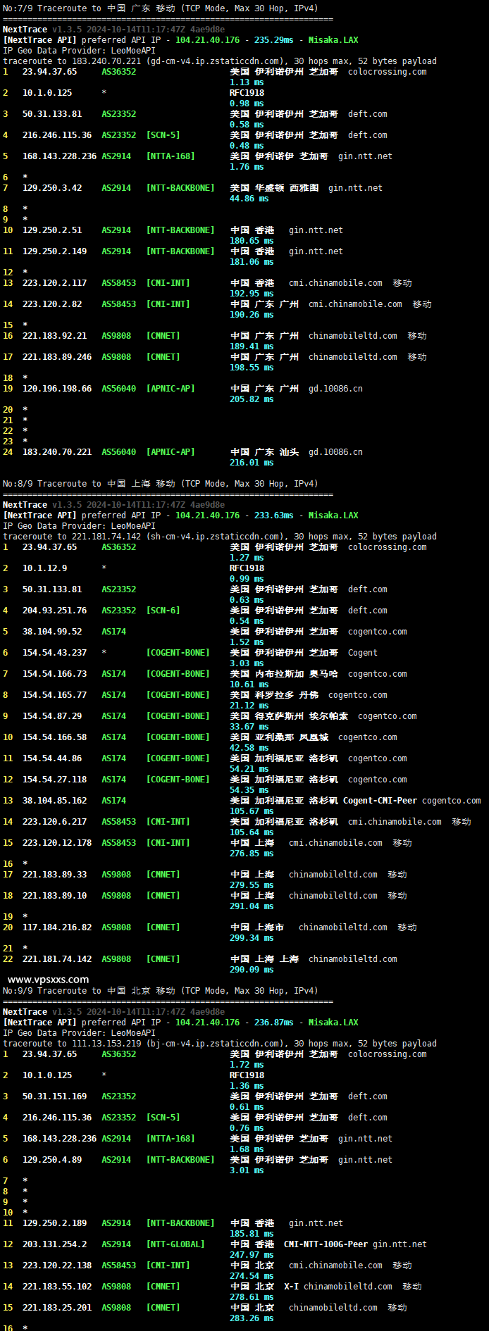 ColoCrossing美国芝加哥VPS测评：硬盘读写快，三网往返直连，看视频5万+速度插图8