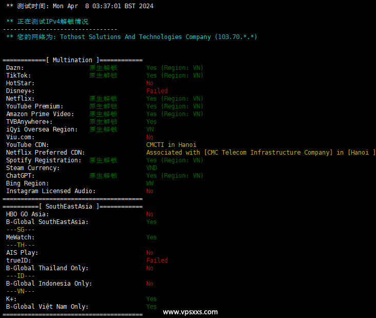 TotHost越南CMC线路VPS测评：越南原生IP解锁越南Tiktok/Netflix/亚马逊，三网回程直连，适合中转香港机房使用插图11