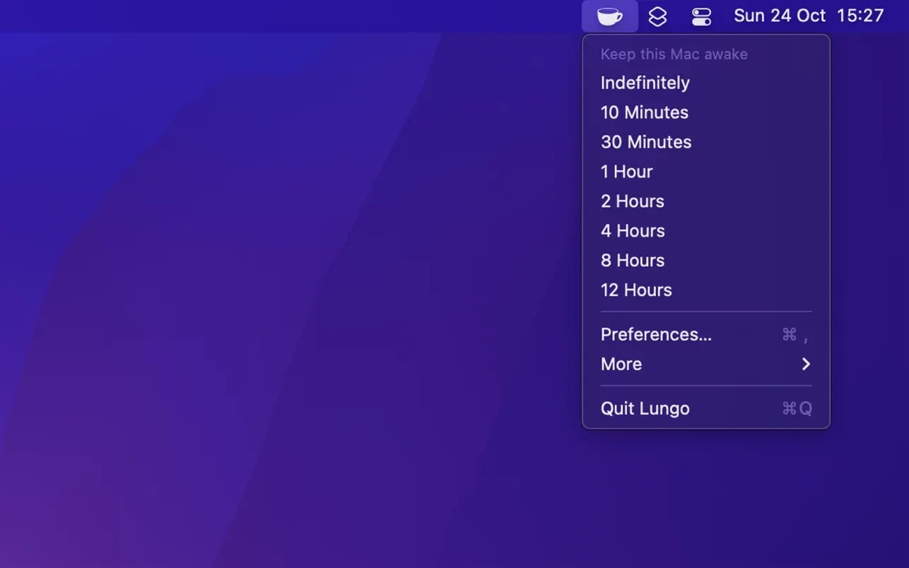 Lungo for Mac v2.3.3 防止Mac 进入睡眠状态插图1