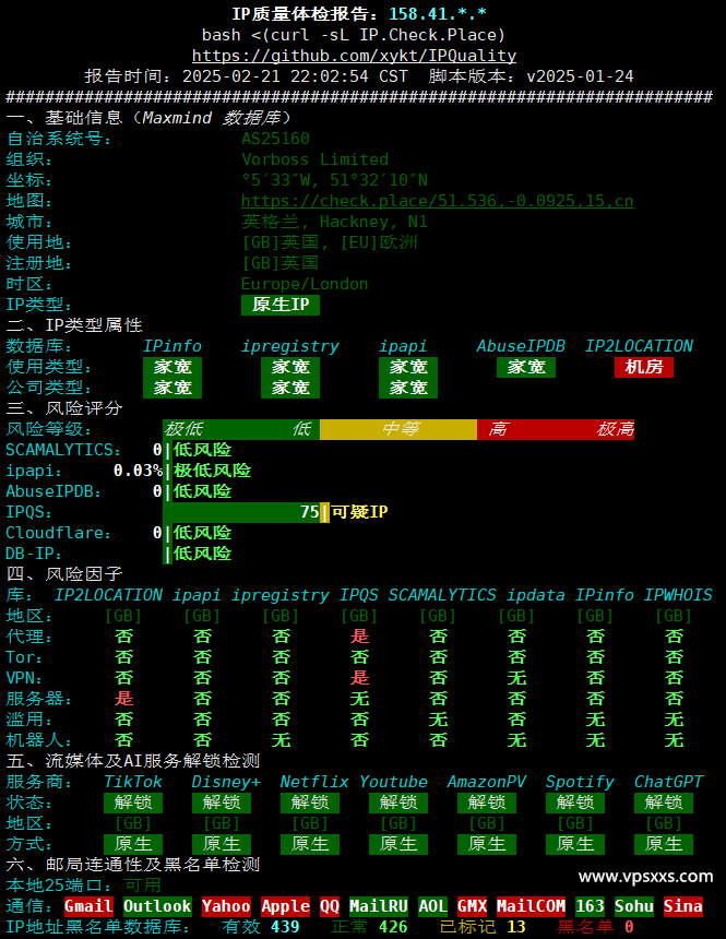 ZoroCloud英国BGP云服务器测评：双ISP英国住宅IP，IP纯净度高，默认开放25端口插图13