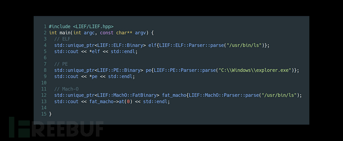 LIEF：用于解析和修改 ELF, PE 和MachO 格式的跨平台库插图2