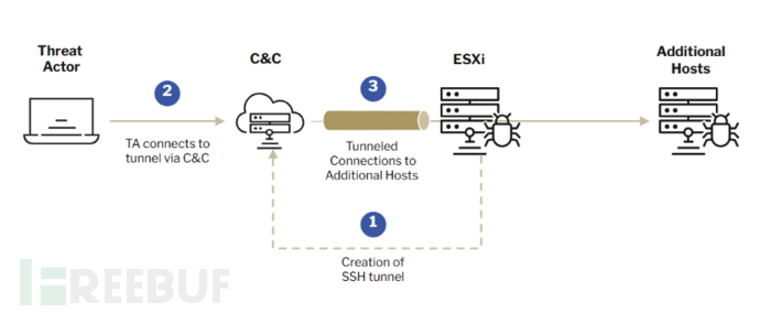 ESXi勒索软件攻击利用SSH隧道逃避检测插图