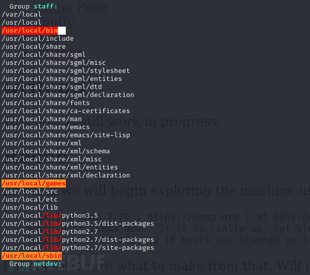 [Meachines] [Easy] Writeup CMS Made Simple SQLI+Staff组路径劫持权限提升插图7