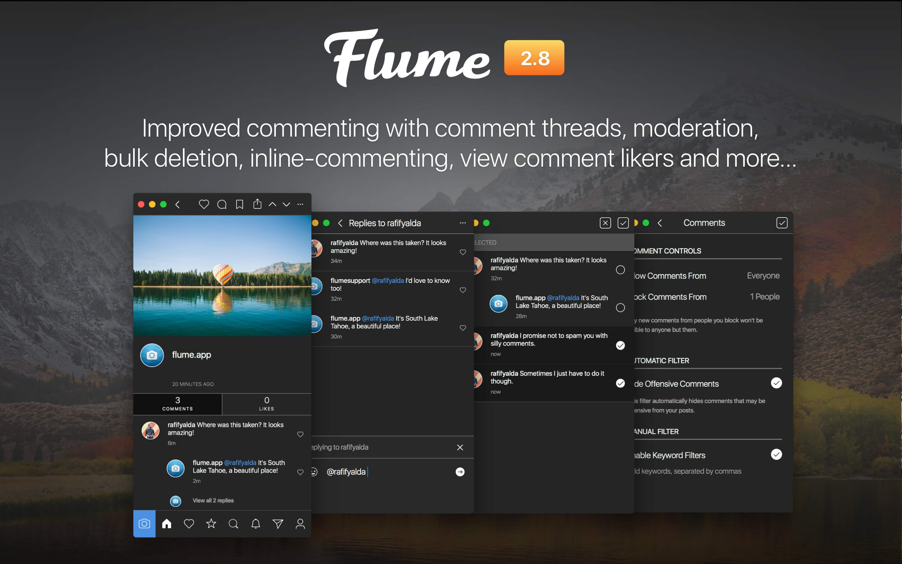 Flume for Mac v2.8.6.5 最美观的 Instagram 客户端插图2