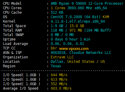 ExtraVM美国达拉斯VPS测评：Ryzen 9 5950X无限流量，看视频10万+，三网基本往返直连插图