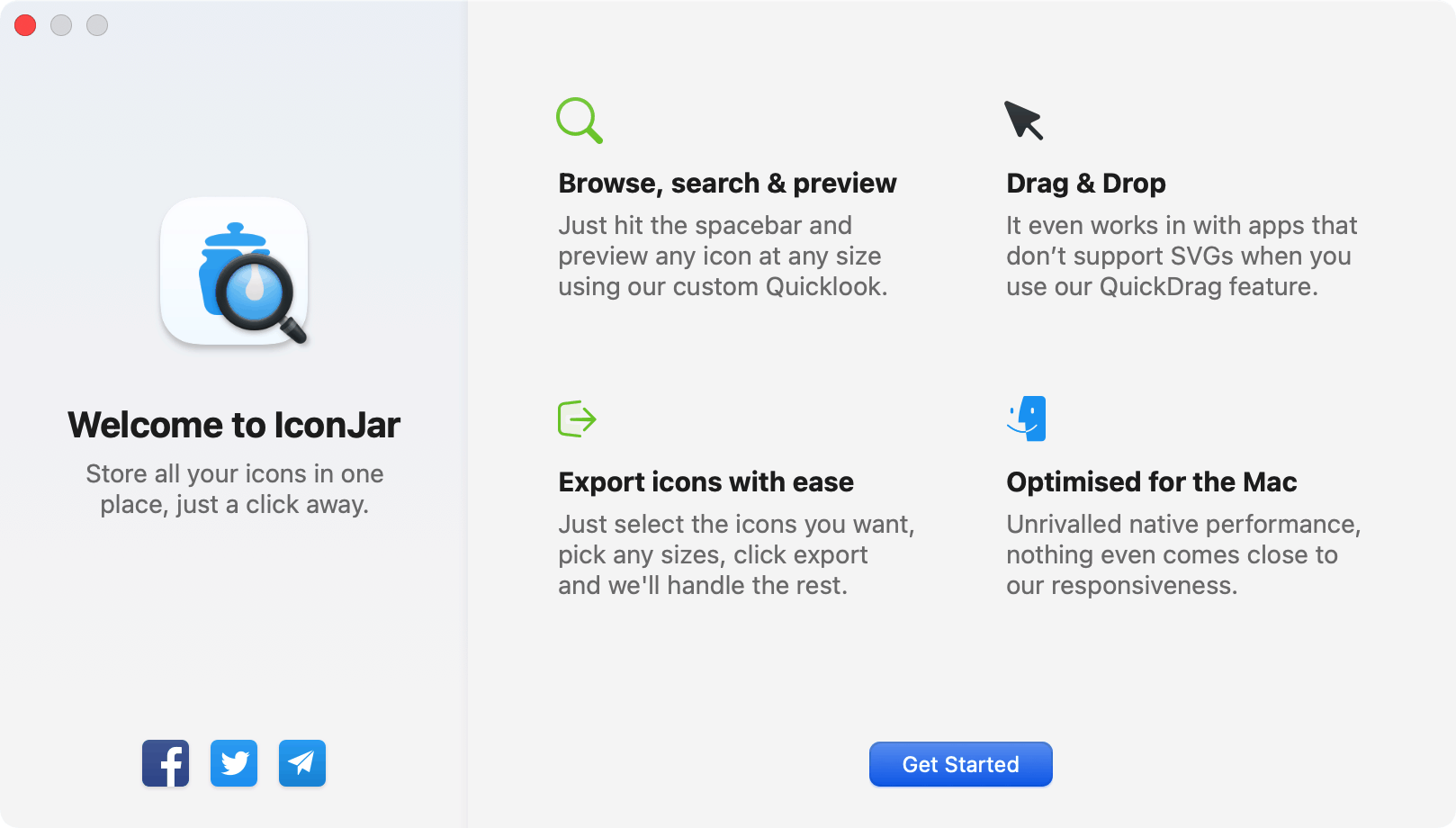 Iconjar for Mac v2.11.1 图标素材管理工具插图1