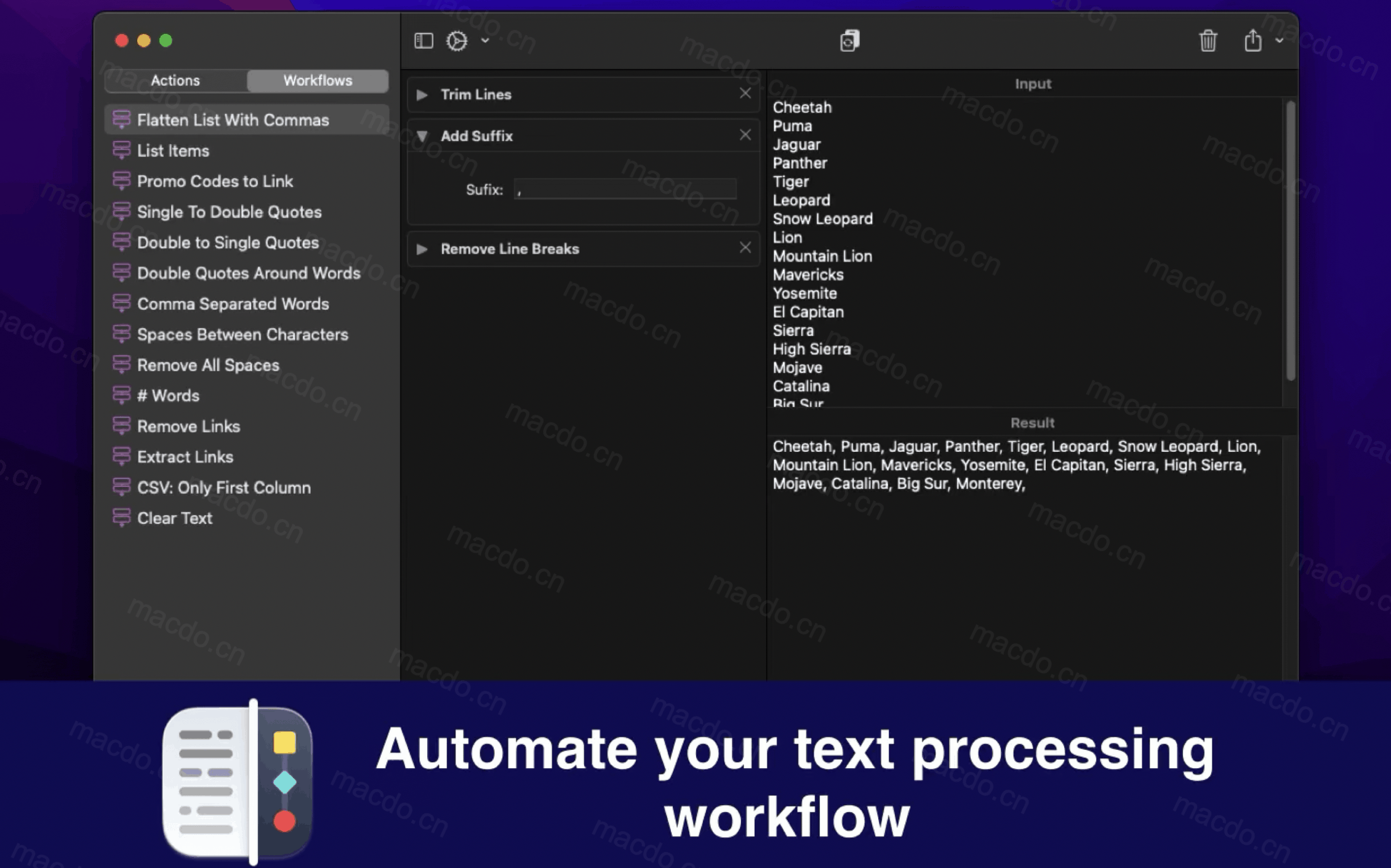 Text Workflow for Mac v1.8.5 文本自动化插图1