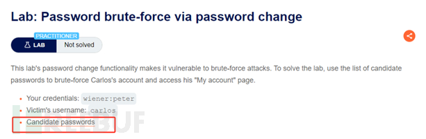 Burpsuite靶场|通过修改密码功能进行暴力破解插图11