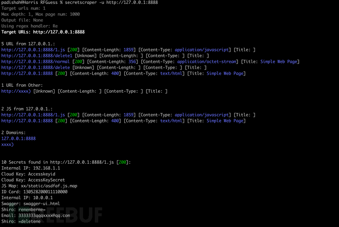 SecretScraper: 高度可配置的Web爬虫及敏感信息泄露检测工具插图1